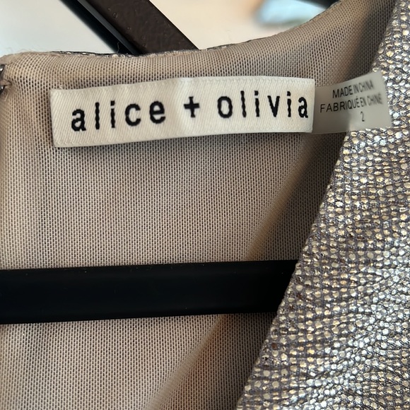 Alice + Olivia silver dress, size 2 - Picture 4 of 7